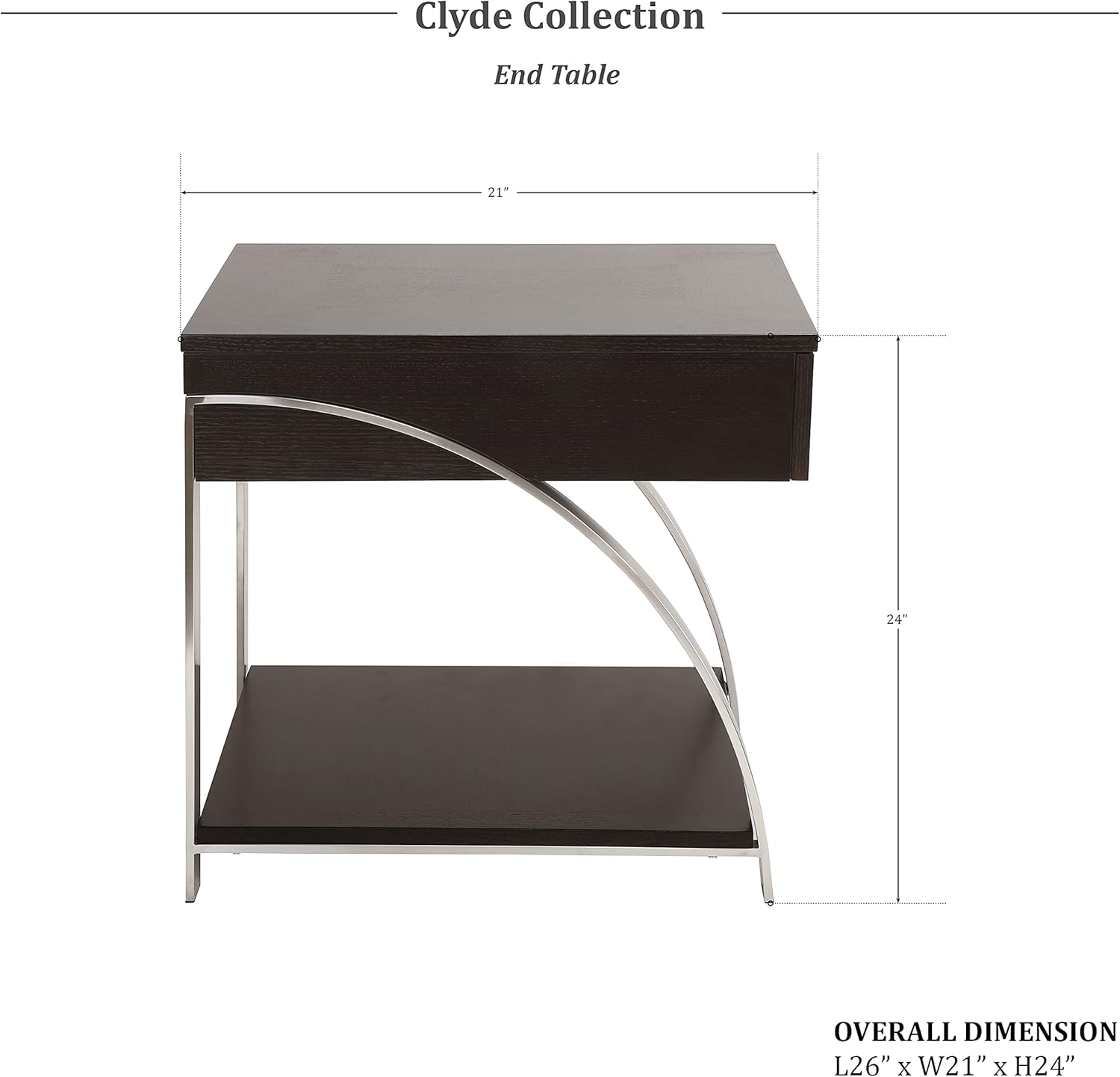 Lexicon Clyde End Table, Two-Tone