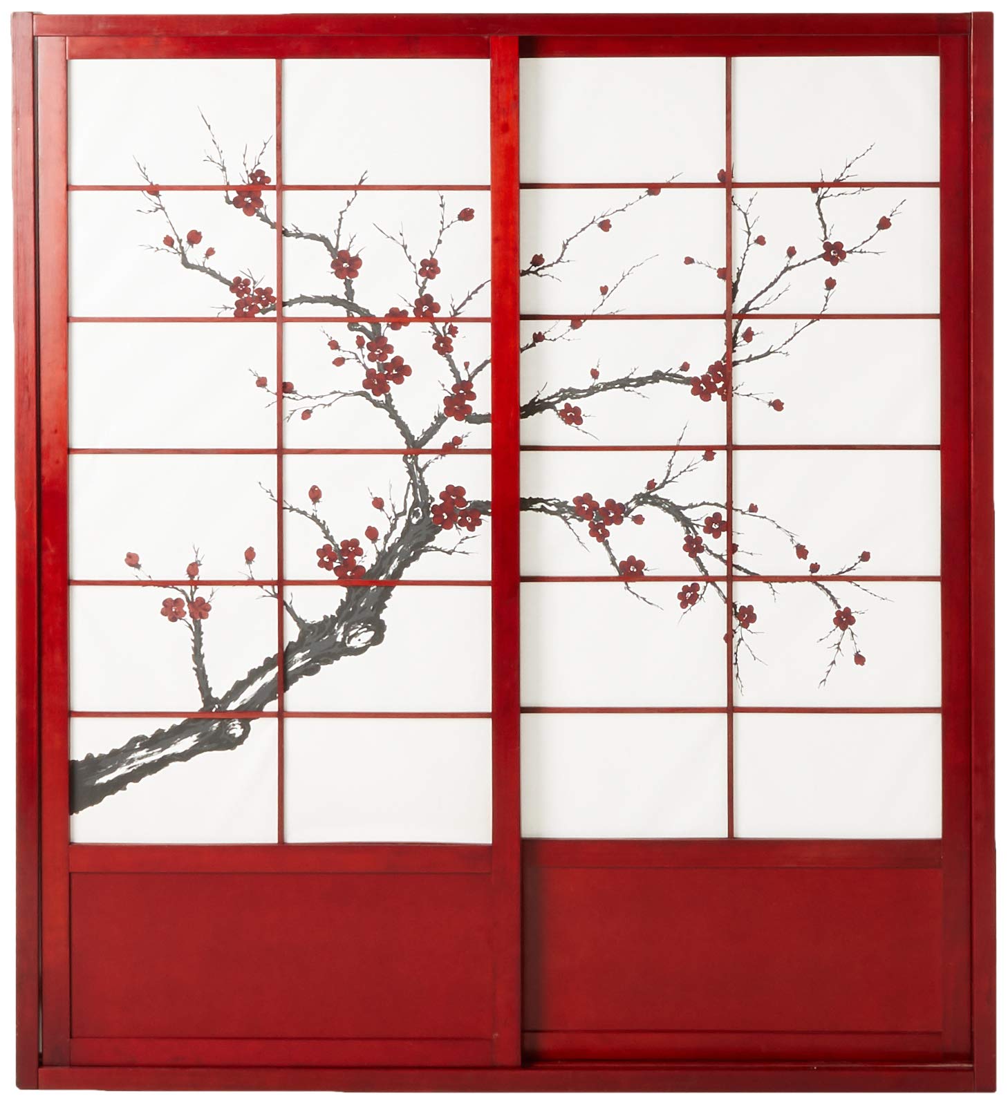 Oriental Furniture 7 ft. Tall Cherry Blossom Shoji Sliding Door Kit
