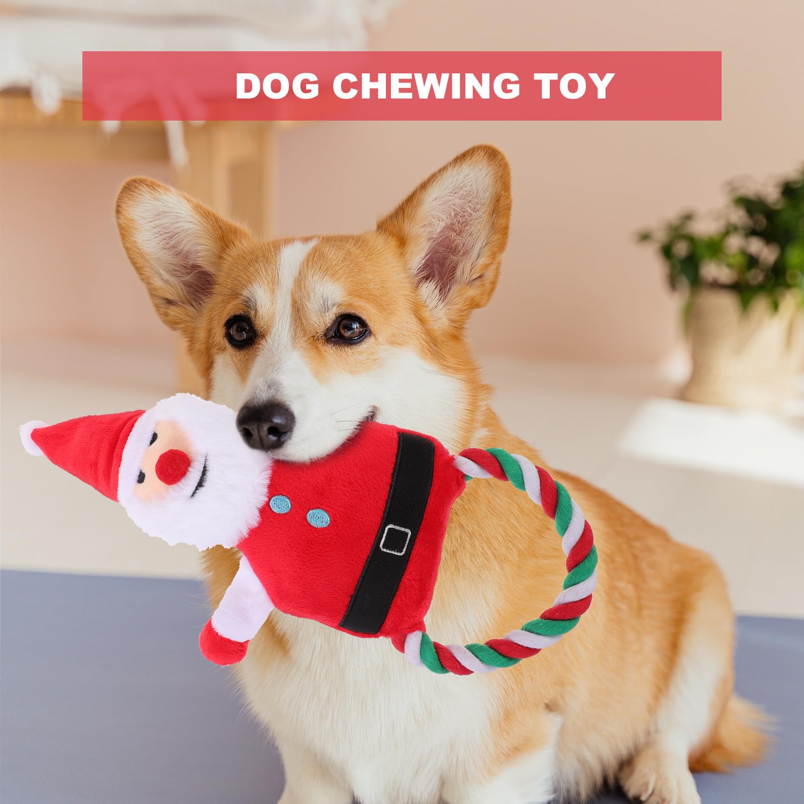 TOYANDONA 5 Stück Weihnachtliches Hundespielzeug in Hundeform mit