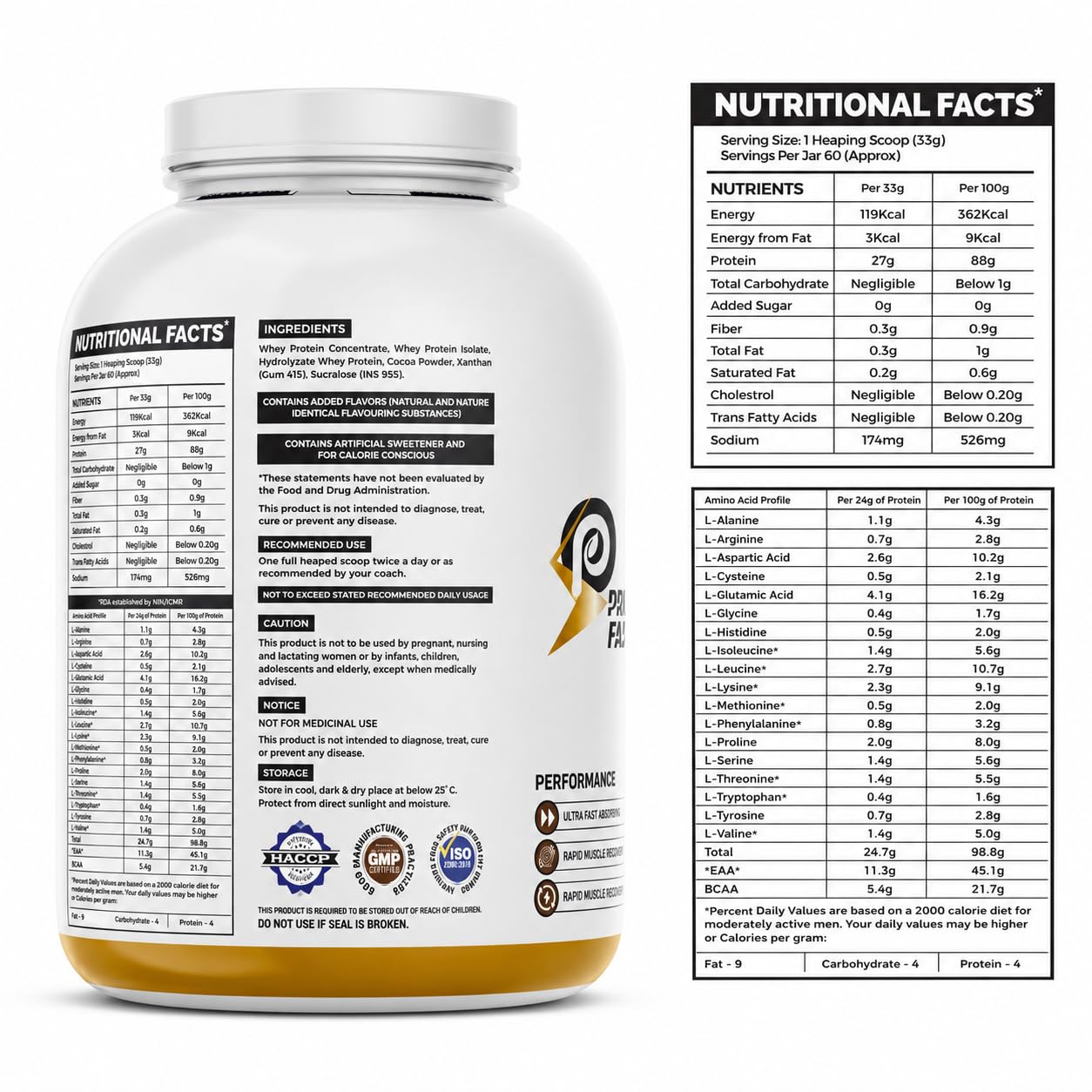 PURE WHEY solate & Hydrolyzed Whey Protein I 27 gms pure protein 2KG (KESAR PISTA) — Amazon image 3