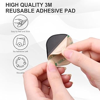 Lacdo Airtag Holder AirTag Case, 2 Pack Adhesive Mount Sticker for Apple Air Tag 2nd Gen 2026 & 1st Gen Hidden Case Cover Anti-Scratch Secure Stick-On Holder, for TV Remote Laptop Bag Bike Car, Black