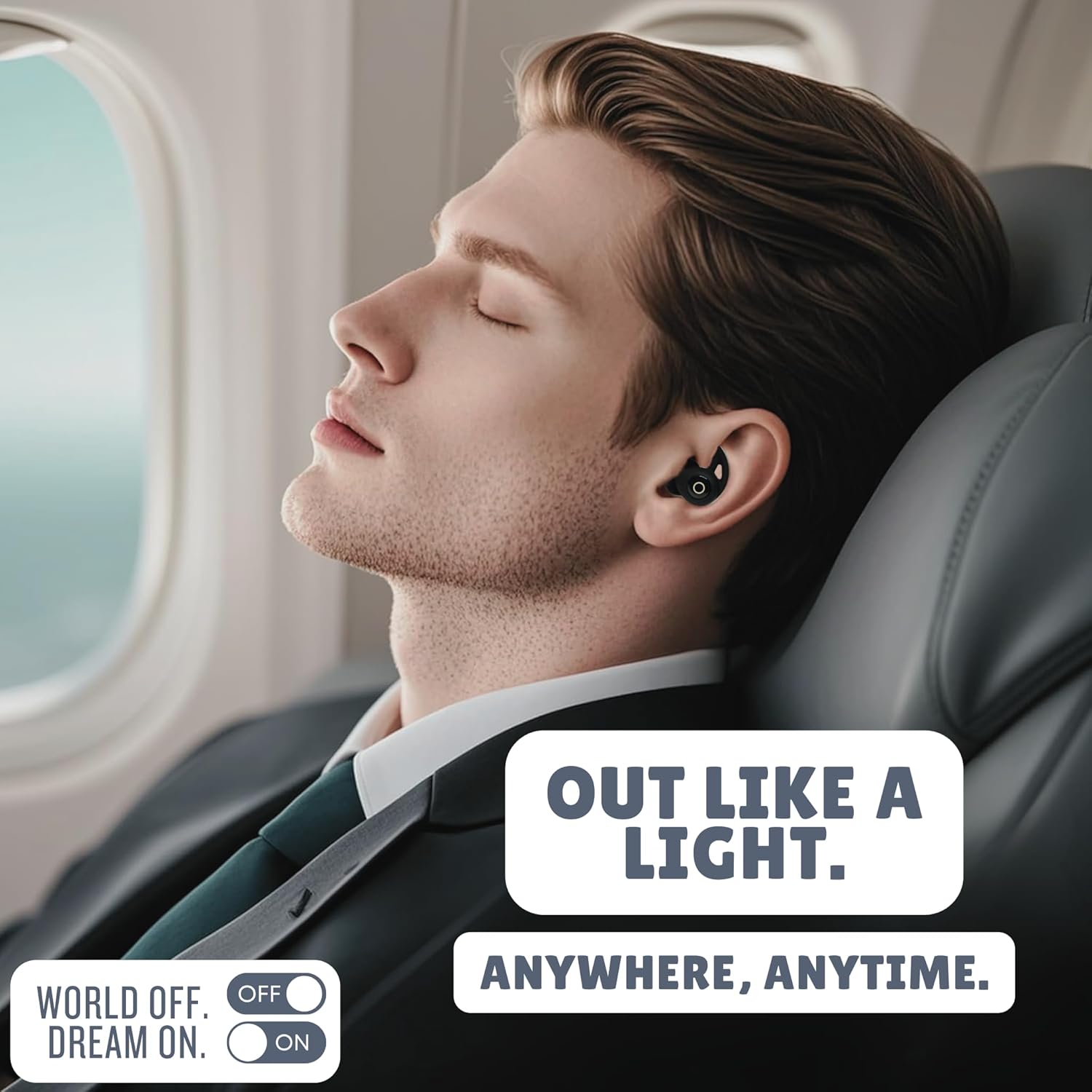 Sleep Earbuds, Ultra-Thin Invisible Headphones for Side Sleepers, 8-Hour Battery(24h w/ Case)No Buttons, No Lights, No Alerts, Noise Blocking Wireless Bluetooth 5.3, Gift for Him & Her, Mom & Dad