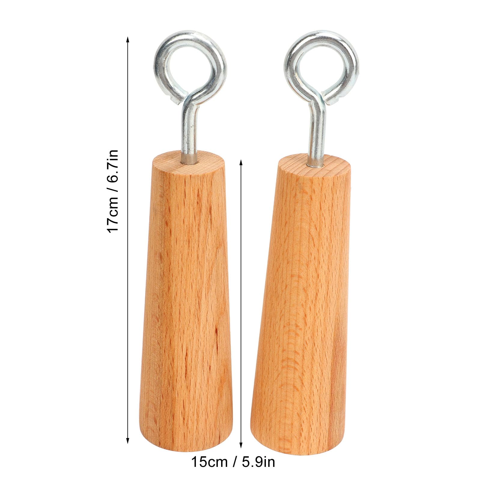 Wooden Pull Up Grips, Strength Trainer Home Gym Upper Body Core Grip Strength Training Handle Pull Up Fitness Accessories Climbing Holds Training Set