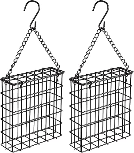 2Pcs Outdoor Suet Cage Bird Feeder, Wild Bird Feeder, Single