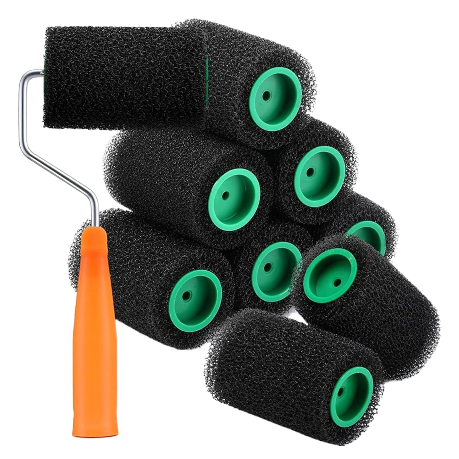 Kit de rodillo de pintura pequeño, miniherramientas de pintura, aplicador de mano para propietarios de viviendas y uso comercial, para proyectos de bricolaje y pintura fácil