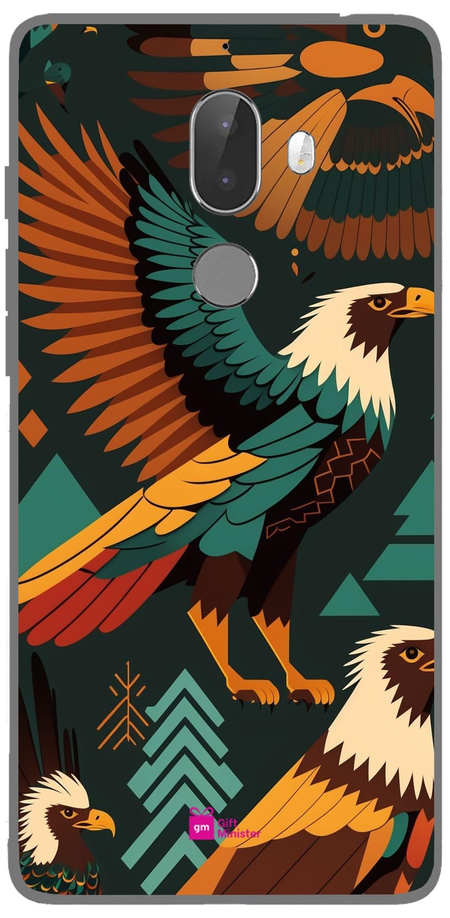 Gift Minister TPU Soft Silicon Designer Cover for Tenor 10.Or G Slate Gray Back Case - Bright Unique Mindblowing Natural Elements Eagle Icons Flattened Dustproof Comfortable Grip 1Pcs 1695J