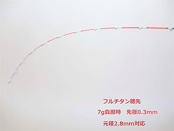 Amazon | 筏カセ竿 替穂先 フルチタン 先径0.3mm 元径2.8mm 全長