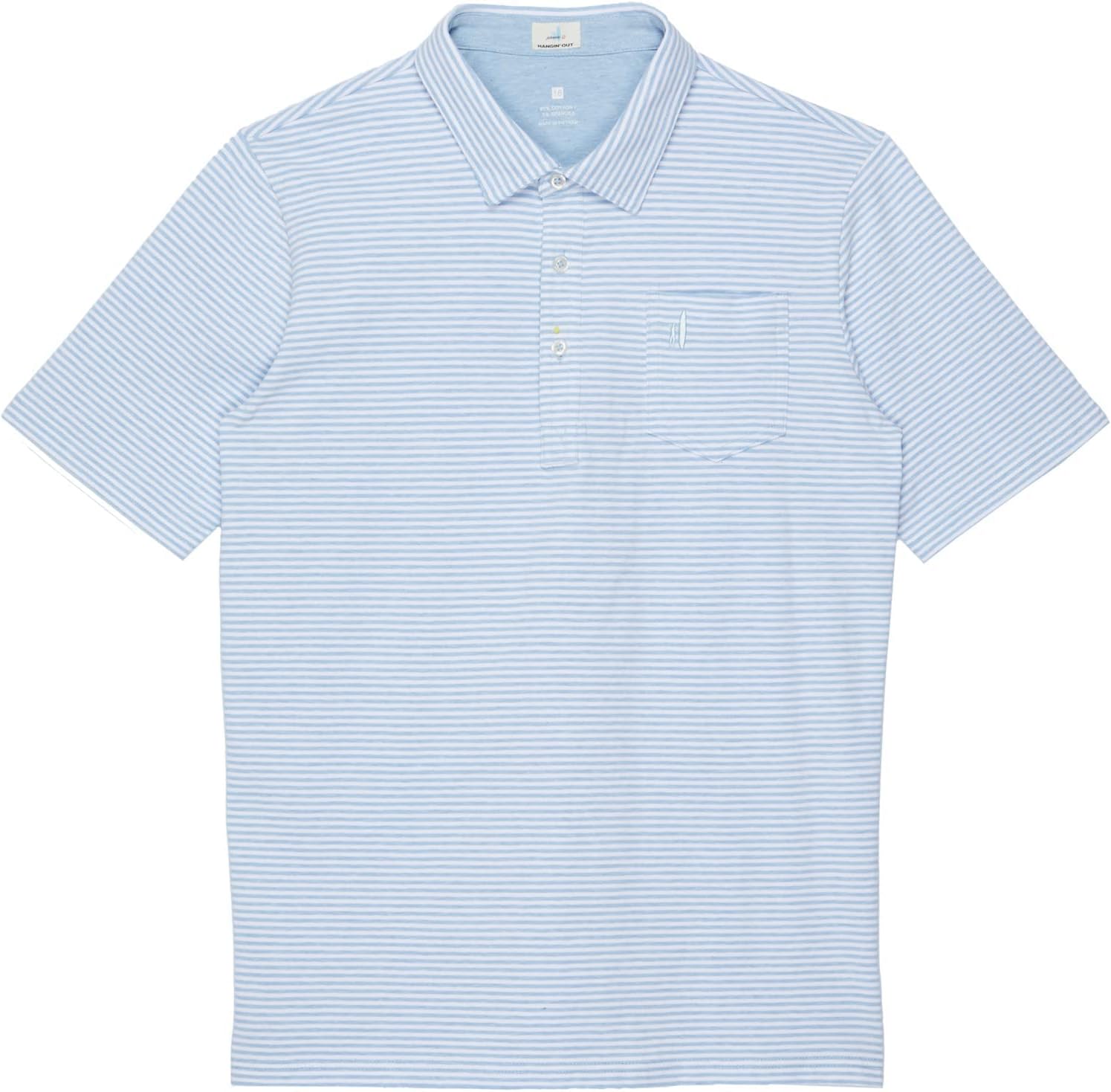 johnnie-O The Original Jr. Polo - Dante Stripe Gulf Blue / 16