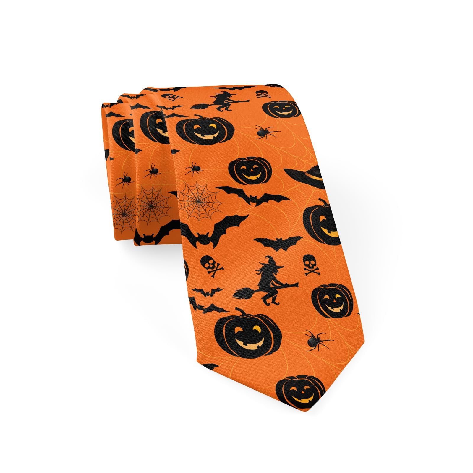 Gaakvrr Men's 5 Halloween Tie For Funny Neckties Novelty Ties Formal Party Business Neckties Soft Durable Ties For Halloween Thanksgiving Christmas Gifts For Teen