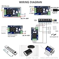 Vista 4 de Módulo de relé inteligente inalámbrico Ewelink WiFi USB 5V/12V/24V/48V, interruptor de encendido/apagado remoto autobloqueante, compatible con Alexa