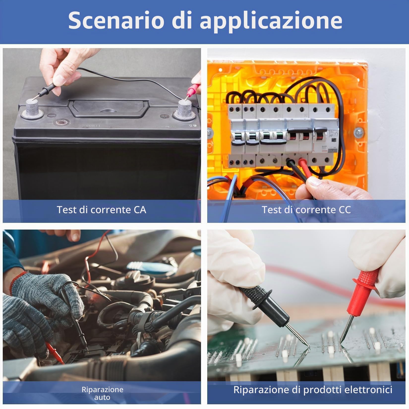 OWON B41T+ Bluetooth Multimetro Digitale Auto-ranging TRMS 22000 Conta Ohmmetro per Tensione AC/DC, Corrente, Resistenza, Continuità, Capacità, Diodi, Misurazione della Temperatura, Voltmetro