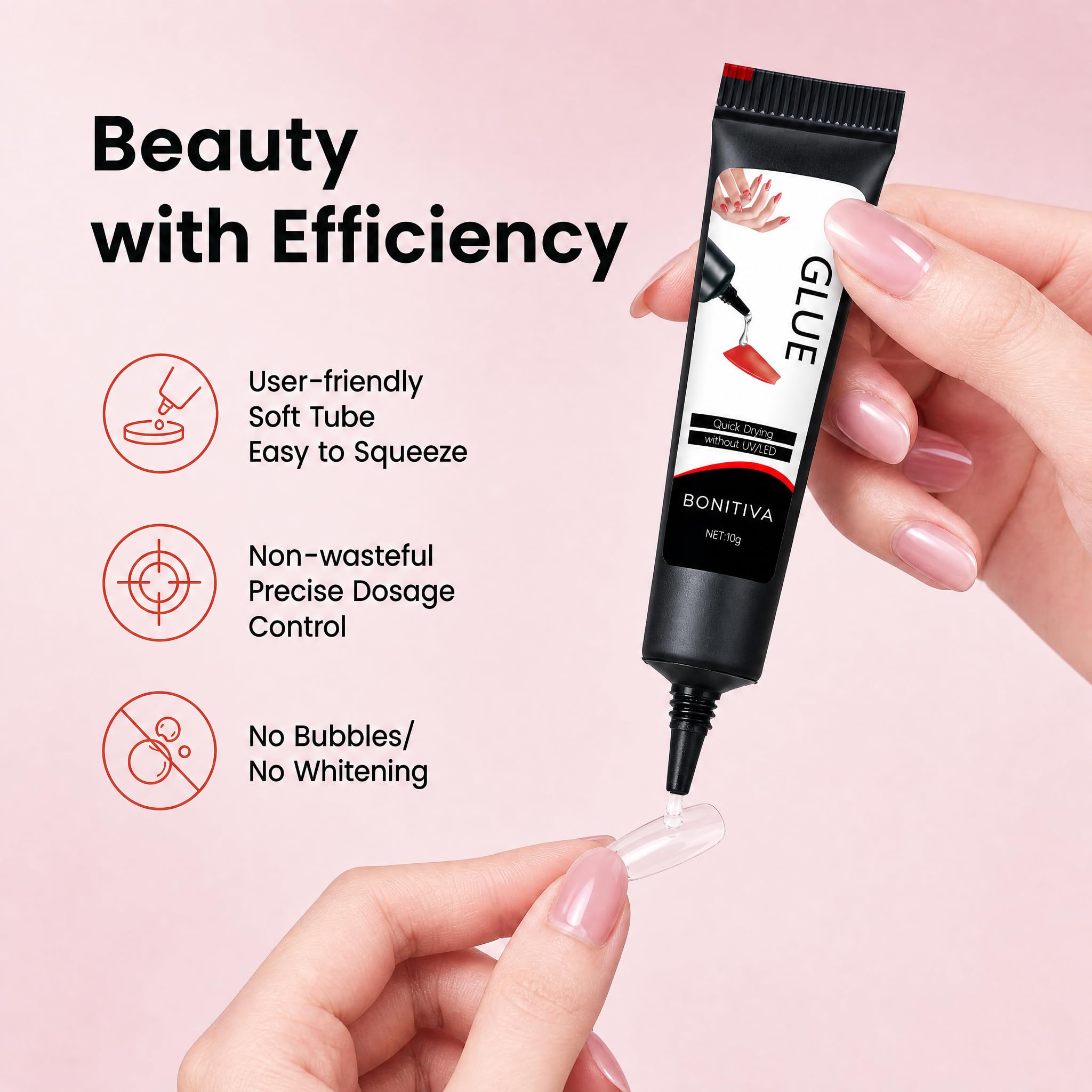 Quick Dry Nail Glue - No UV Lamp Needed -3