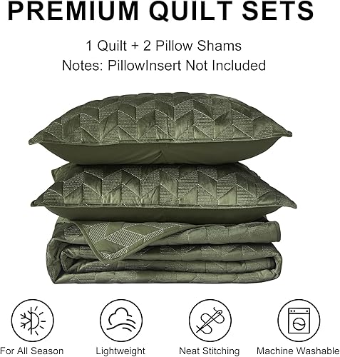 Miniatura 8 de Ivellow Edredón de terciopelo tamaño King, color verde, ligero, reversible, para todas las estaciones, edredón de terciopelo de lujo de 3 piezas con