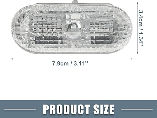 Miniatura 4 de Delantero Izquierdo Derecha Lateral Lateral Marcador Luces de Señal Cubierta de la Lente de la Lámpara Asamblea para VW Caddy 1996-2015 Blanco 1 Par