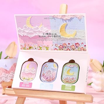 Solid Perfume, 3 Pack Women Solid Colognes, Portable Pocket Balm, Perfect for Travel Use, Natural Fragrance Perfume for Women