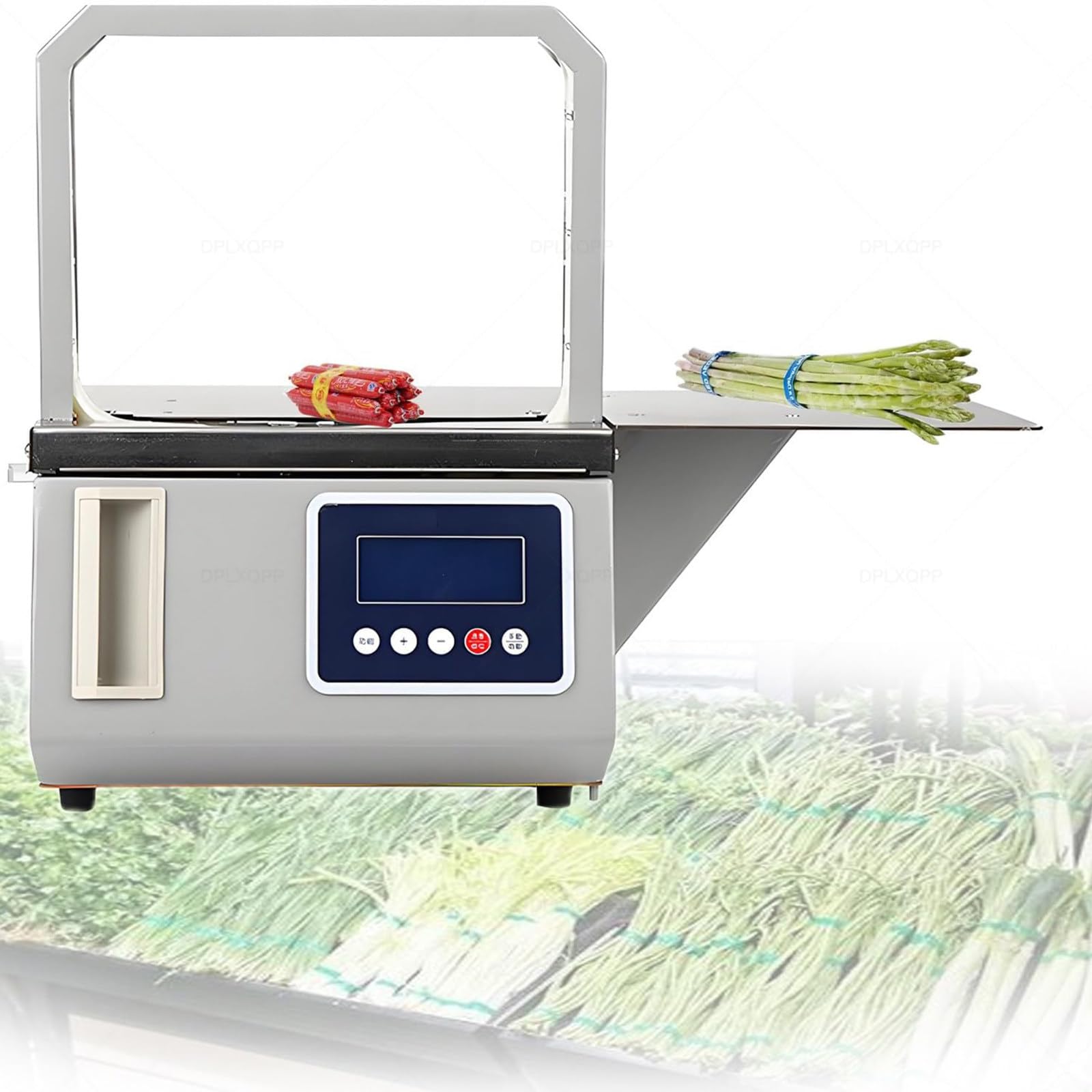 Automatic Ribbon Strapping Machine, Photoelectric Induction Vegetable Tying Machine, Small Supermarket Vegetable Packing Machine, Automatic Fault Detection And Alerts, With Counting Function 22*22
