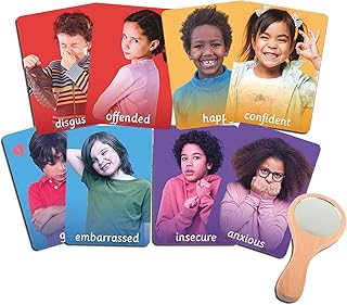 Feelings Emotions Cards for Kids Therapy, Realistic Picture Cards for Speech Therapy Mirror, Aba Therapy Materials Autism Social Emotional Learning Materials