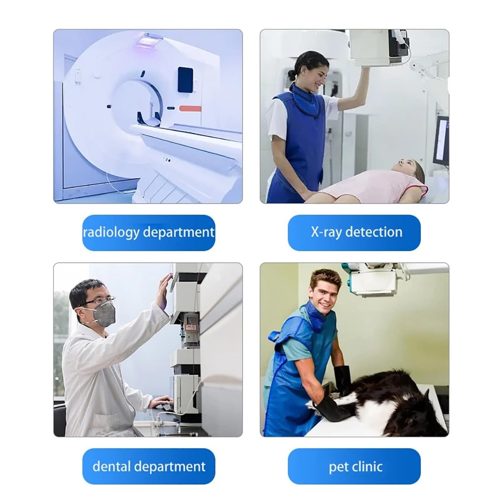 Grembiule Protettivo Raggi X Piombo 0.35mmPb 0.5mmPb Abbigliamento Protettivo Radiologico per Odontoiatria Clinica Veterinaria CT MRI Schermatura Professionale per Adulti Unisex | 0.35mmpb,Small