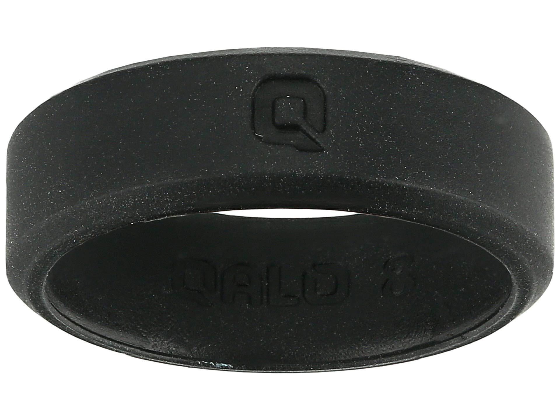 QALO Standard Women's Black Modern Silicone Ring