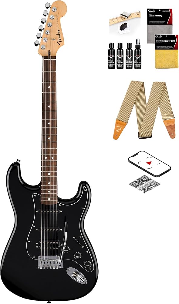 Amazon.com: Fender Standard Stratocaster HSS - Black Bundle with