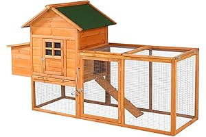 Elevated Waterproof Wooden 4-Hen Chicken Coop