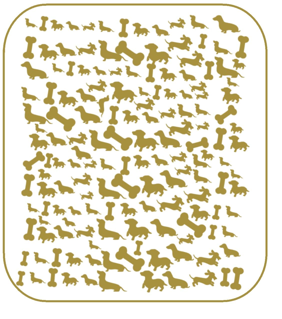 Kaz Creations Multi Dachshund Dog Collection (Dachshund Nail Stickers Gold)