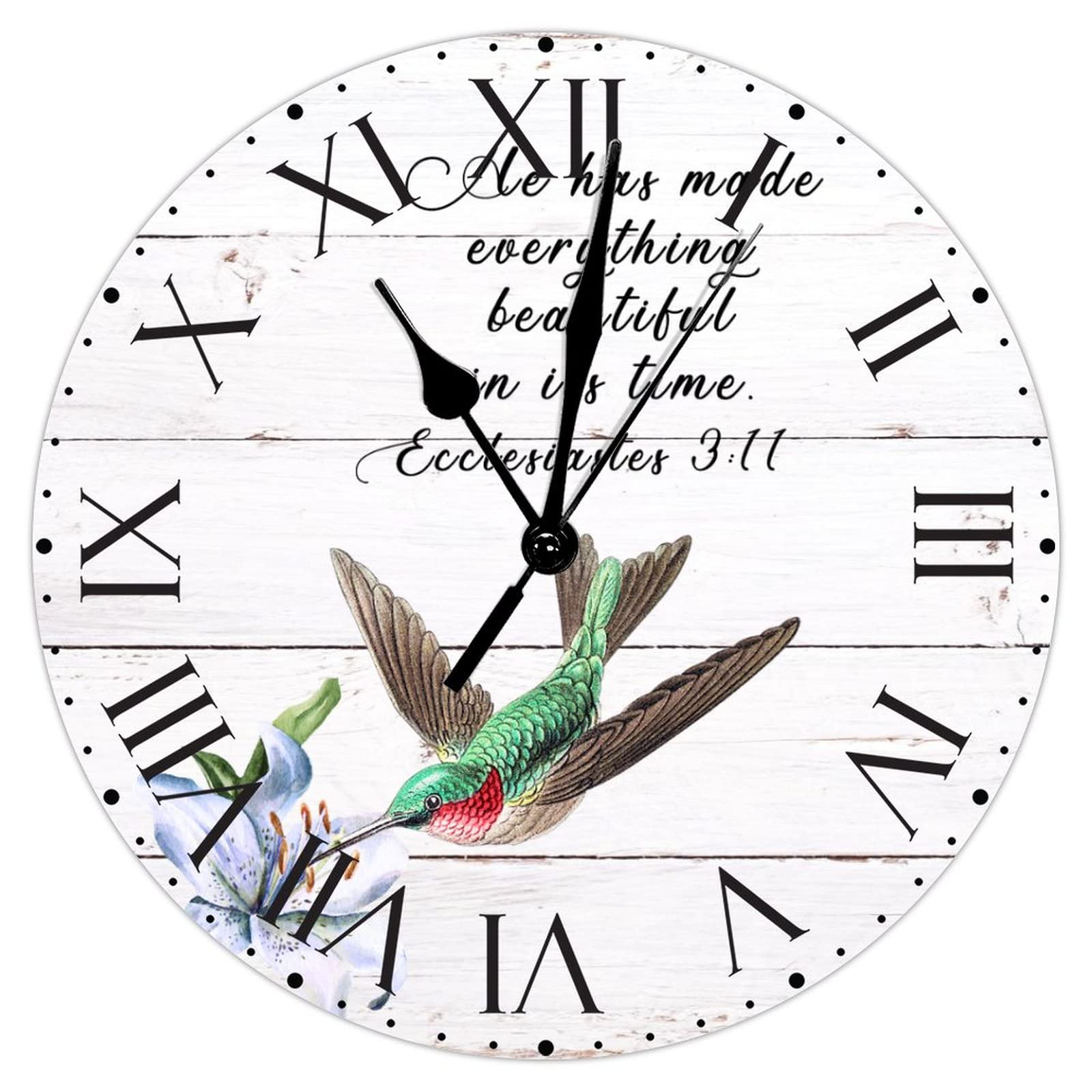 Horloge murale colibri bleu inspirante pour harmoniser votre maison