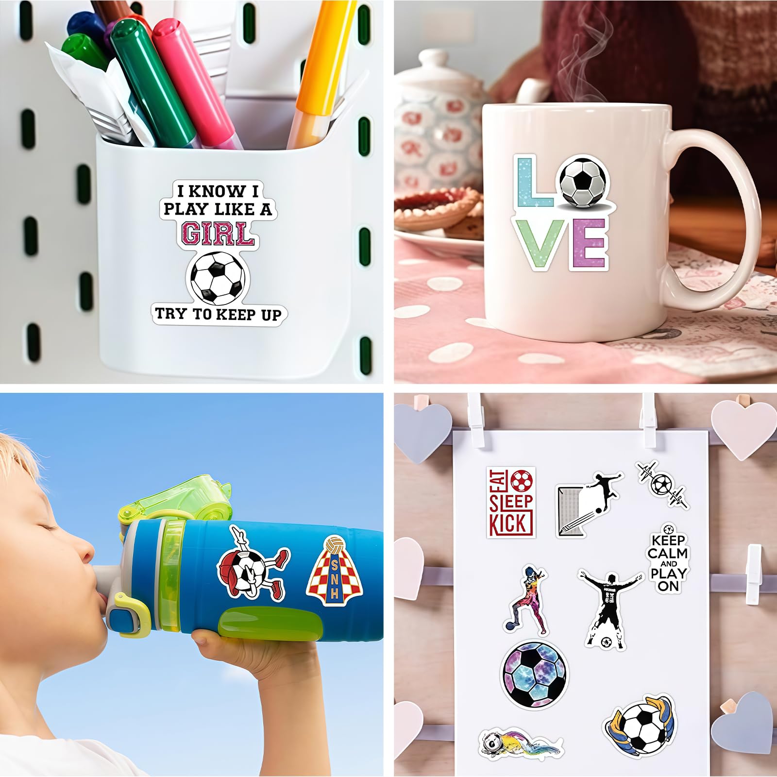 Sticker Kinder Bundesliga Sticker 25/26 Autocollants de Football 100 pièces Vinyl Imperméables pour Garçons Filles Adolescents pour Fêtes Coupe du Monde École Ordinateur Portable Coque de