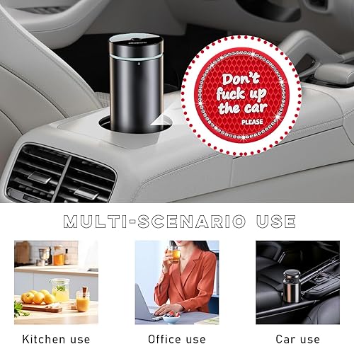 Miniatura 6 de Sylvil 4 posavasos brillantes para automóvil, 2.75 pulgadas, suaves para automóvil, portavasos de silicona antideslizante con diamantes de