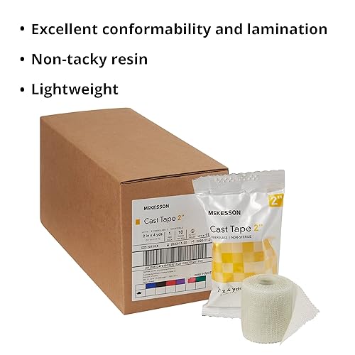 Miniatura 3 de McKesson Cinta fundida, fibra de vidrio, blanca, 2 pulgadas x 4 yardas, 1 unidad, 10 paquetes, 10 en total