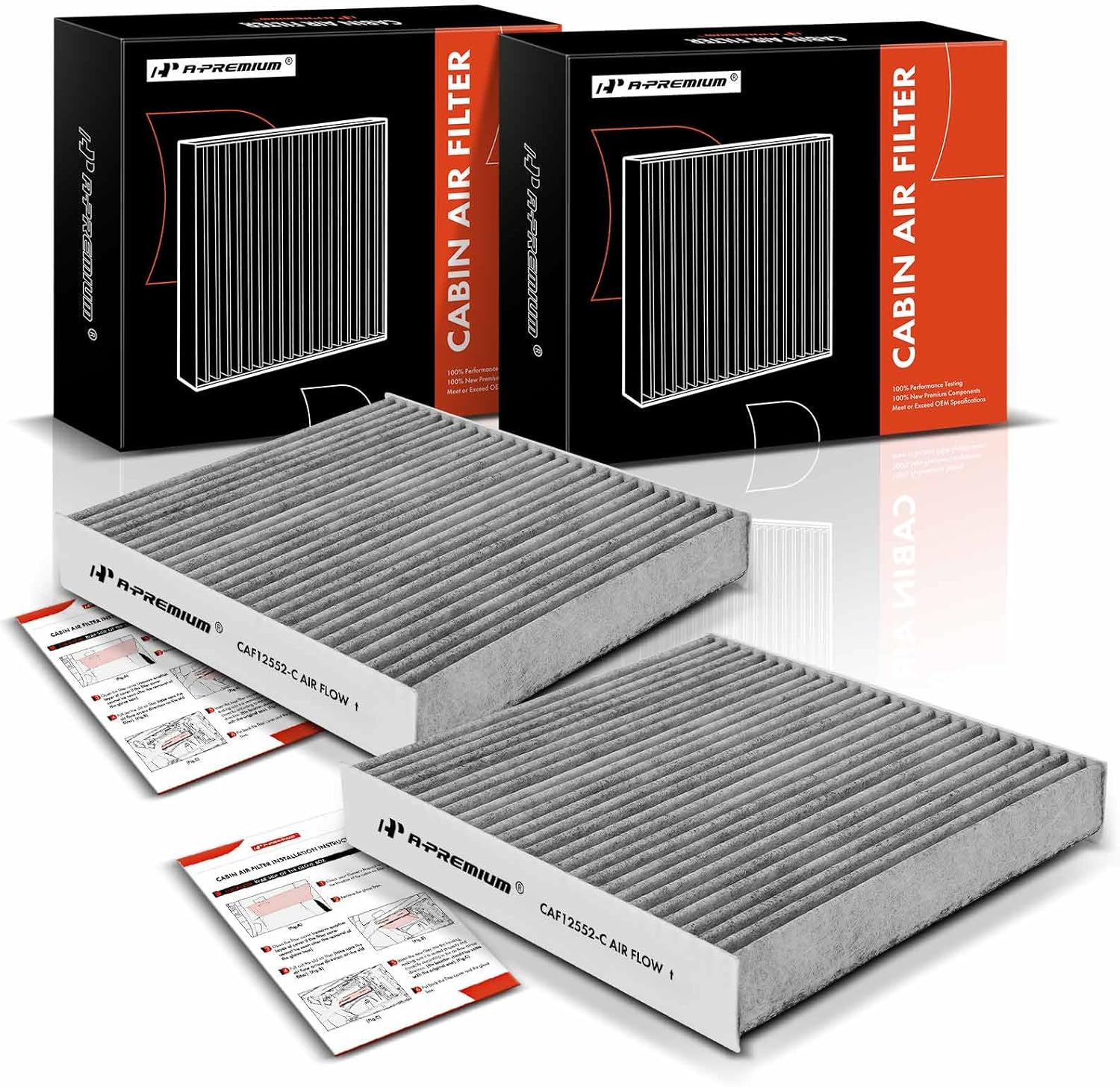 APremium 2PC Cabin Air Filter with Activated Carbon Compatible with Nissan Altima 20192023