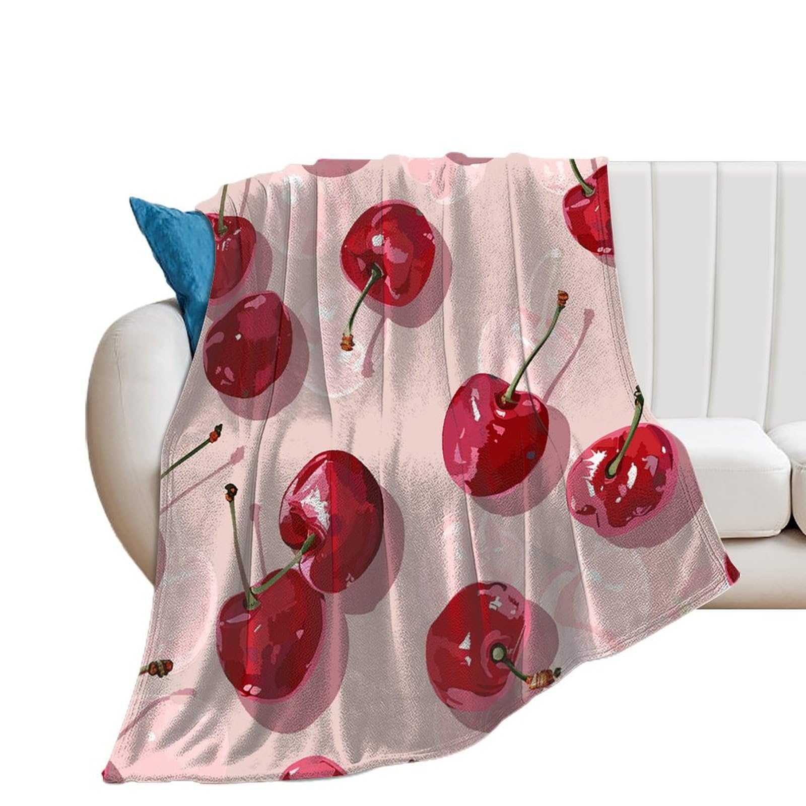 Couverture cerise douce pour des soirées cocooning confortables en toutes saisons