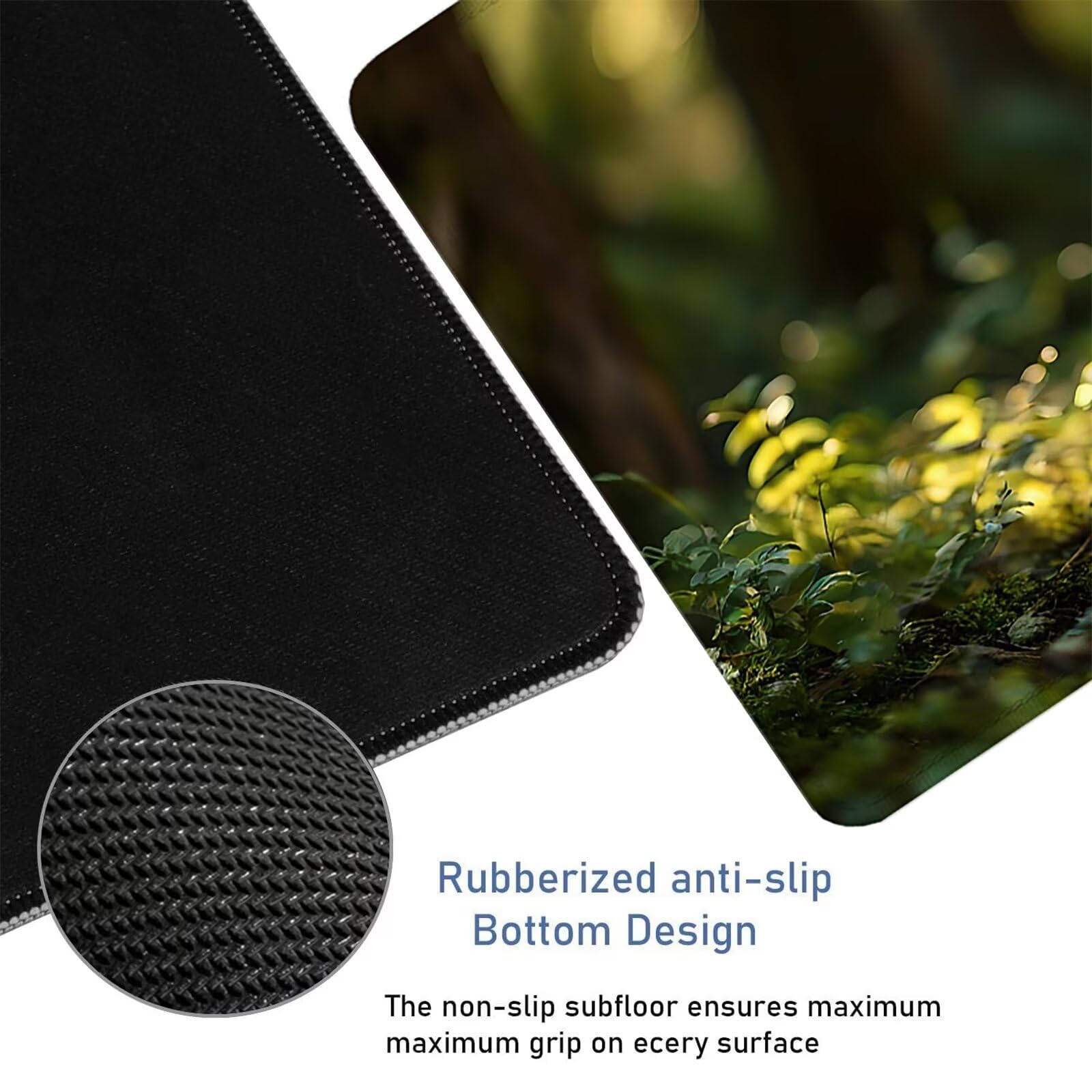 Podkładka pod mysz z wilkiem podkładka pod mysz dla zwierząt XXL 1200 x 600 x 3 mm, duża podkładka pod biurko z antypoślizgową gumową podstawą, dekoracja biurowa, prezent urodzinowy dla kobiet, H570