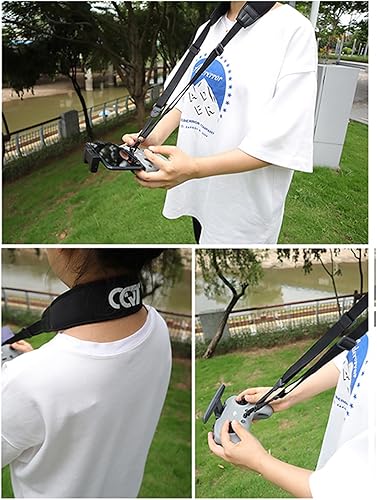 Miniatura 7 de Correa ajustable para el cuello con almohadilla de aire cómoda para DJI FPV/AVATA/Inspire/Phantom 3/Phantom 4 Control remoto, Negro -