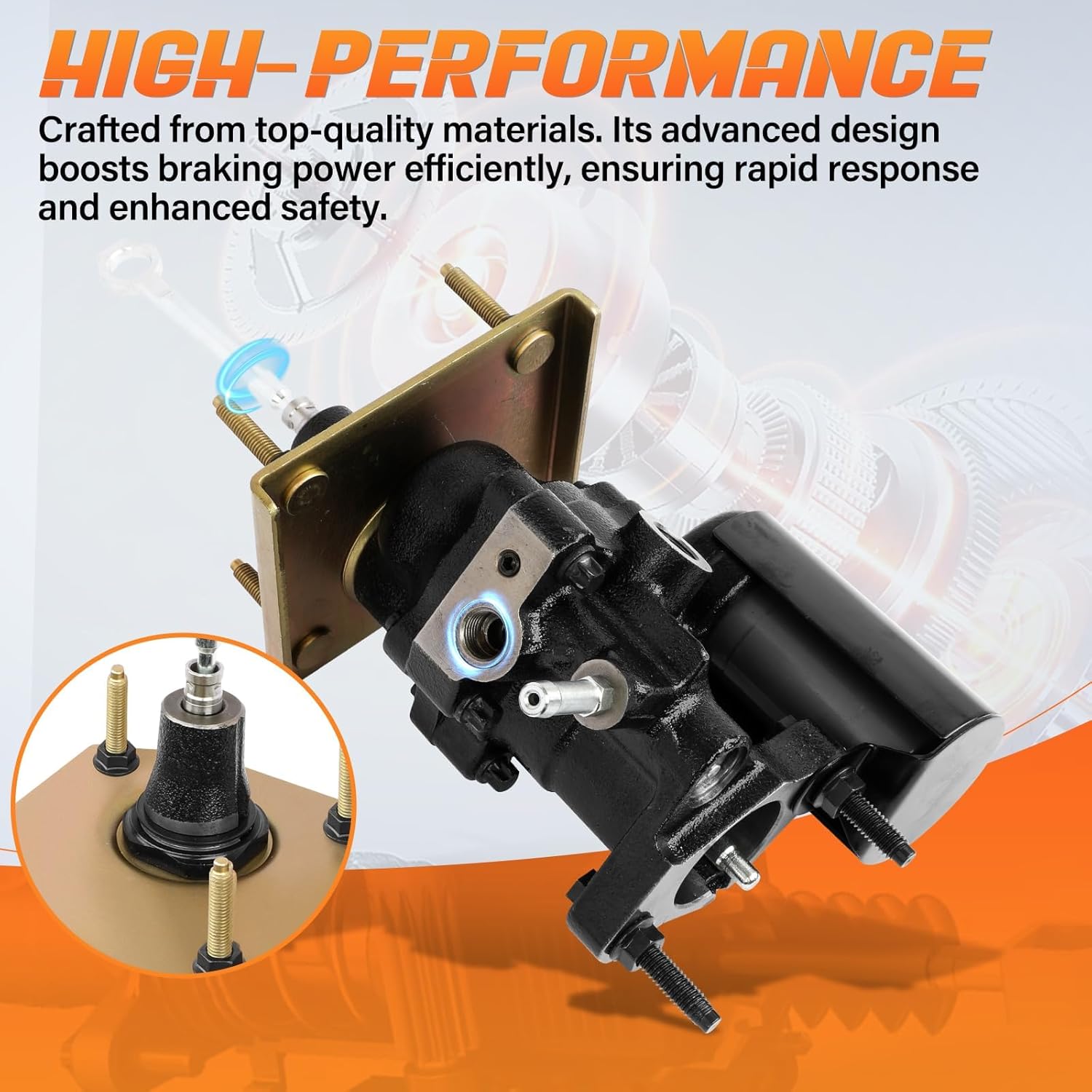 52-8001 Hydraulic Power Brake Booster Fit for Ford F-250 Super Duty 2017-2022, F-350 Super Duty 2017-2022, Replace OE HC3Z2005C