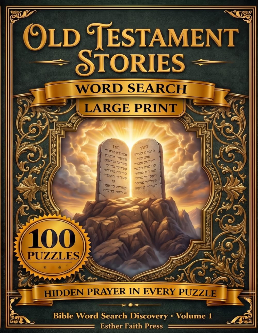Old Testament Stories Word Search: 100 Large Print Puzzles with Hidden Scripture Prayers and Biblical Facts (Bible Word Search Discovery)