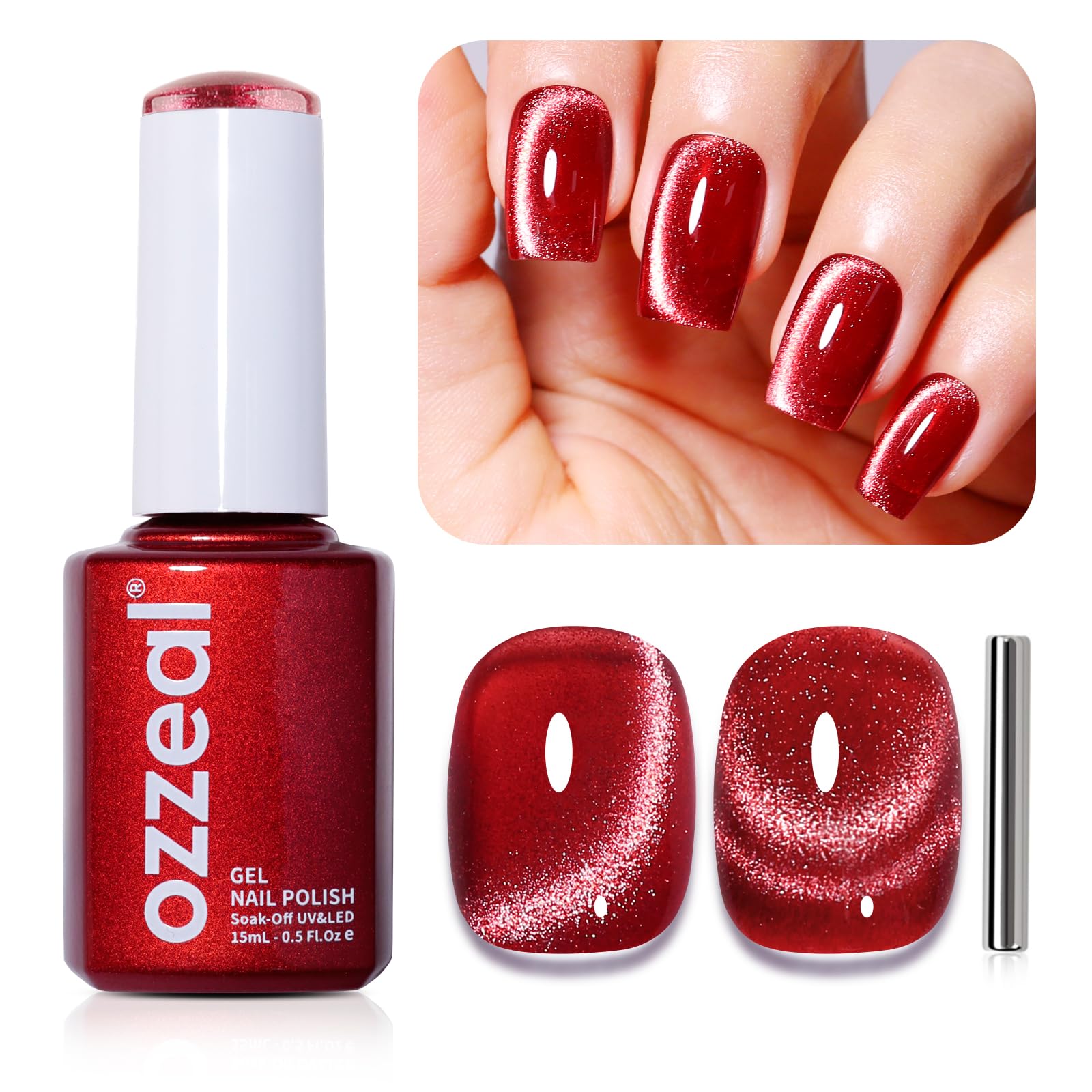 Ozzeal Iridescent Nude Mauve Pink Gel Nail Polish, 15ML Sparkle Shimmer Glitter, Soak Off LED UV Gel Nail Polish for Art DIY Manicure — view 95