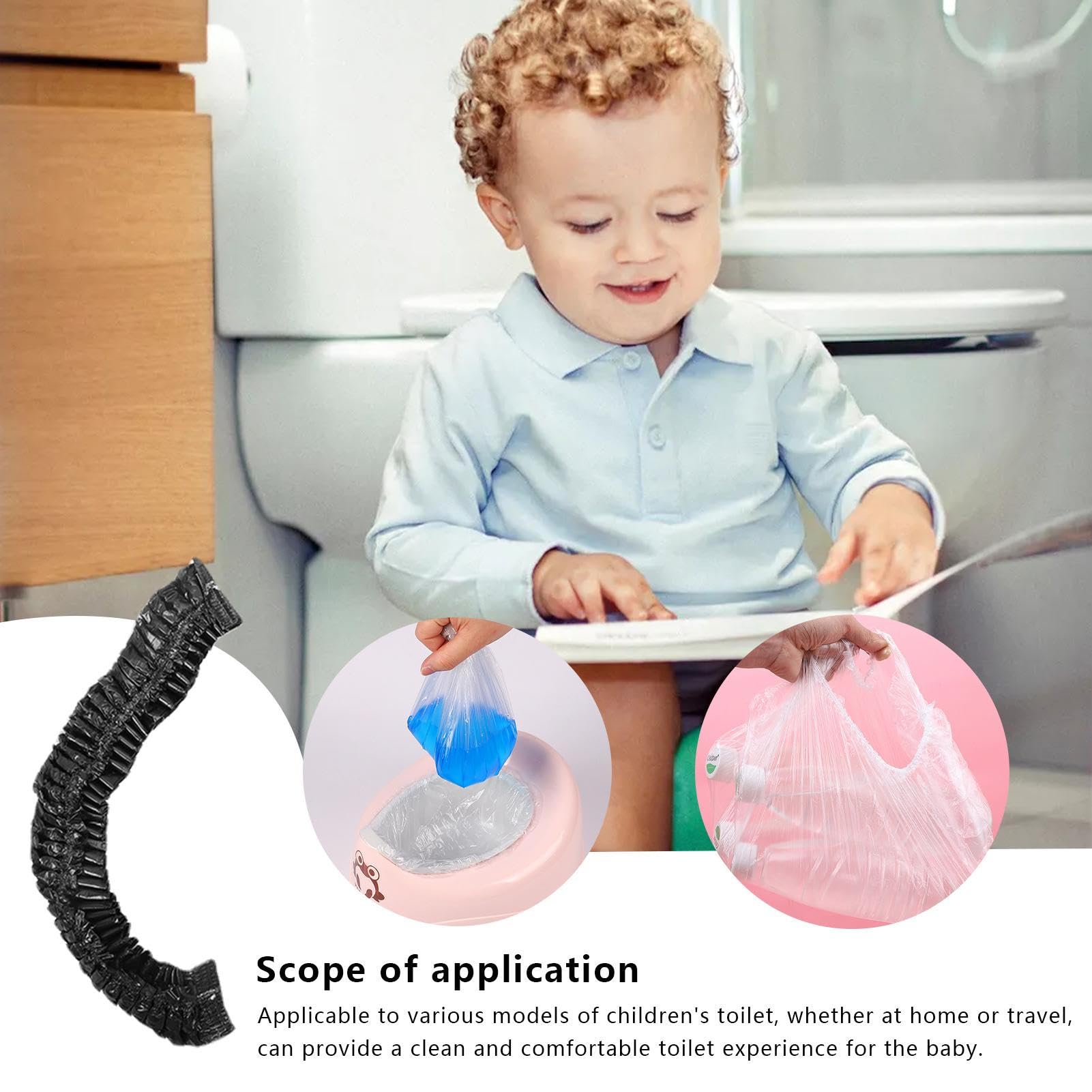 Sacs de toilette imperméables pour bébé - Lot de 100 - Extra larges et épais - Résistant aux odeurs - Rangement hygiénique