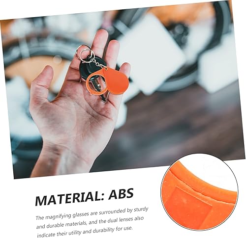 Miniatura 4 de STOBOK Lupa plegable de mano de 5 uds., llavero de joyería, libros, mapas, lupa plegable portátil, inspección de lectura