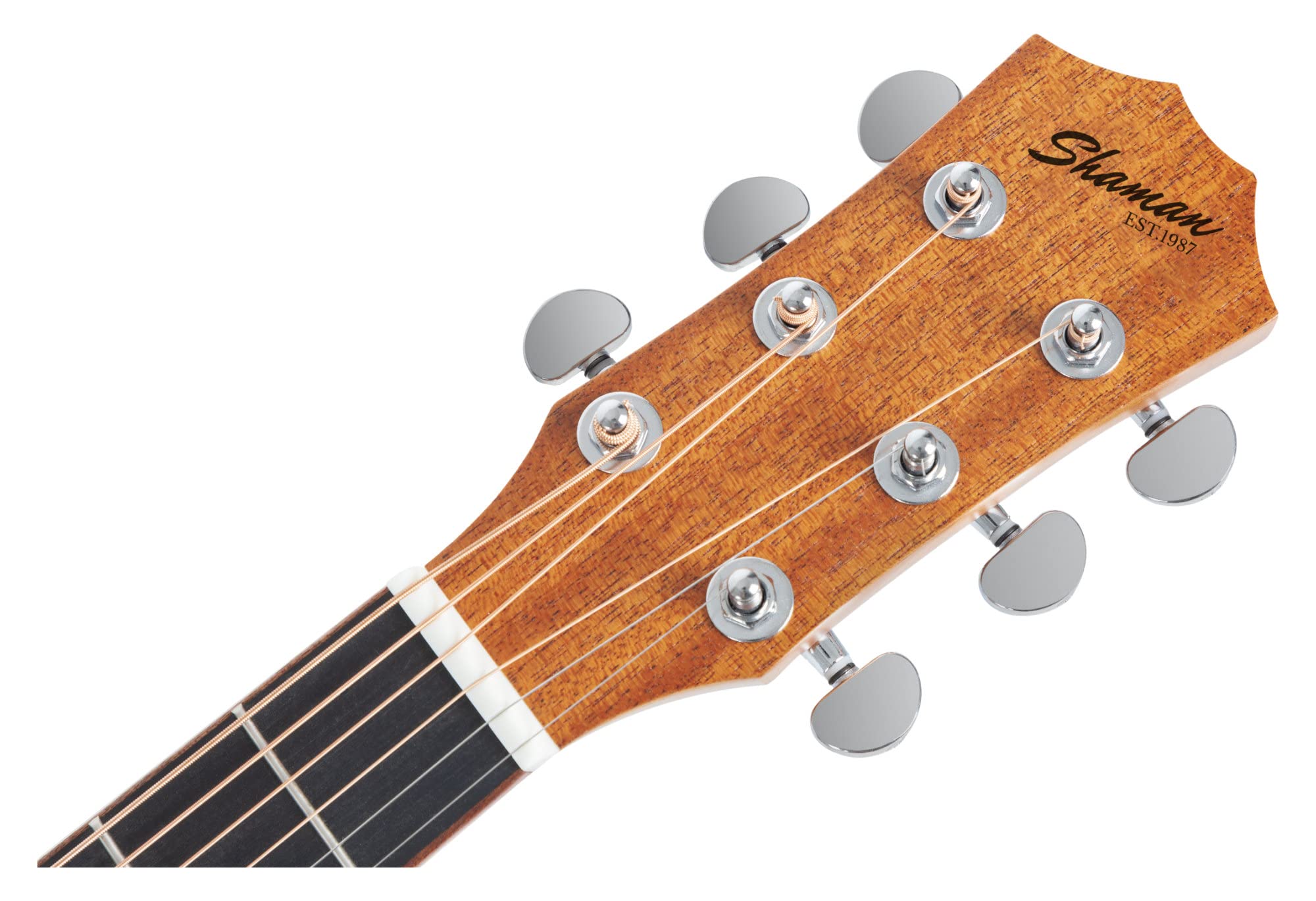 Shaman WSF-10 NT Folkgitarre, Korpusform: Folk, Decke: Fichte, X-Bracing | Boden & Zarge: Mahagoni, Hals: Okoume, Steg: Walnuss, Sattel und Stegeinlage: ABS Kunststoff, Griffbrett: Black Richnite