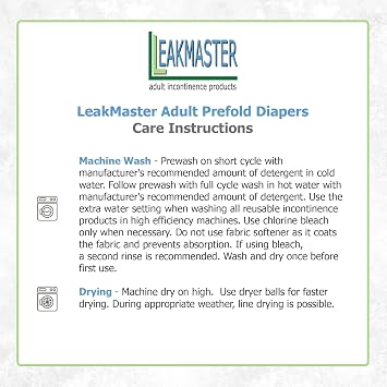 LeakMaster Adult Prefold Cloth Diapers Birdseye Weave - 100% Cotton Reusable and Washable Diapers - Soft, Absorbent & Durable - Day Weight - Size X-Large