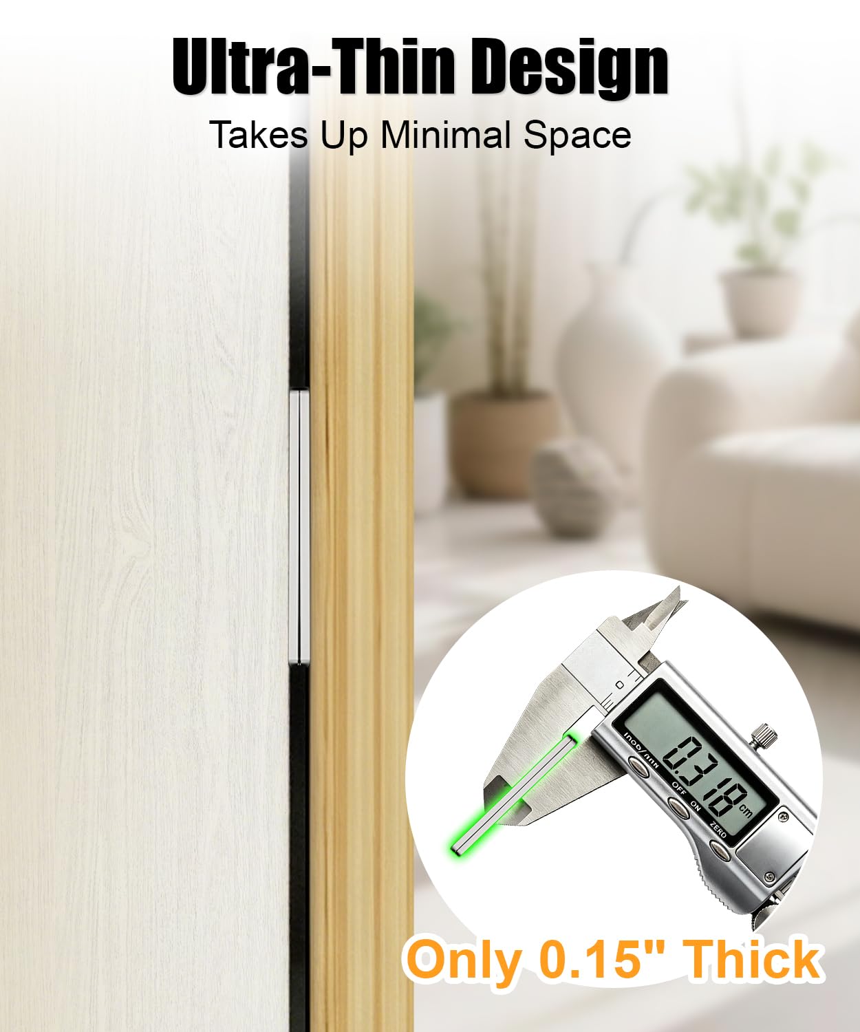 Full-Surface Magnetic Door Catch, No Drill Ultra-Thin Cabinet Door Magnets with Strong Adhesive, 0.78" Round & 1.18" x 0.39" Rectangle for Kitchen, Drawer, Closet, RV, 16 Pcs (8 Pairs) — Amazon image 5