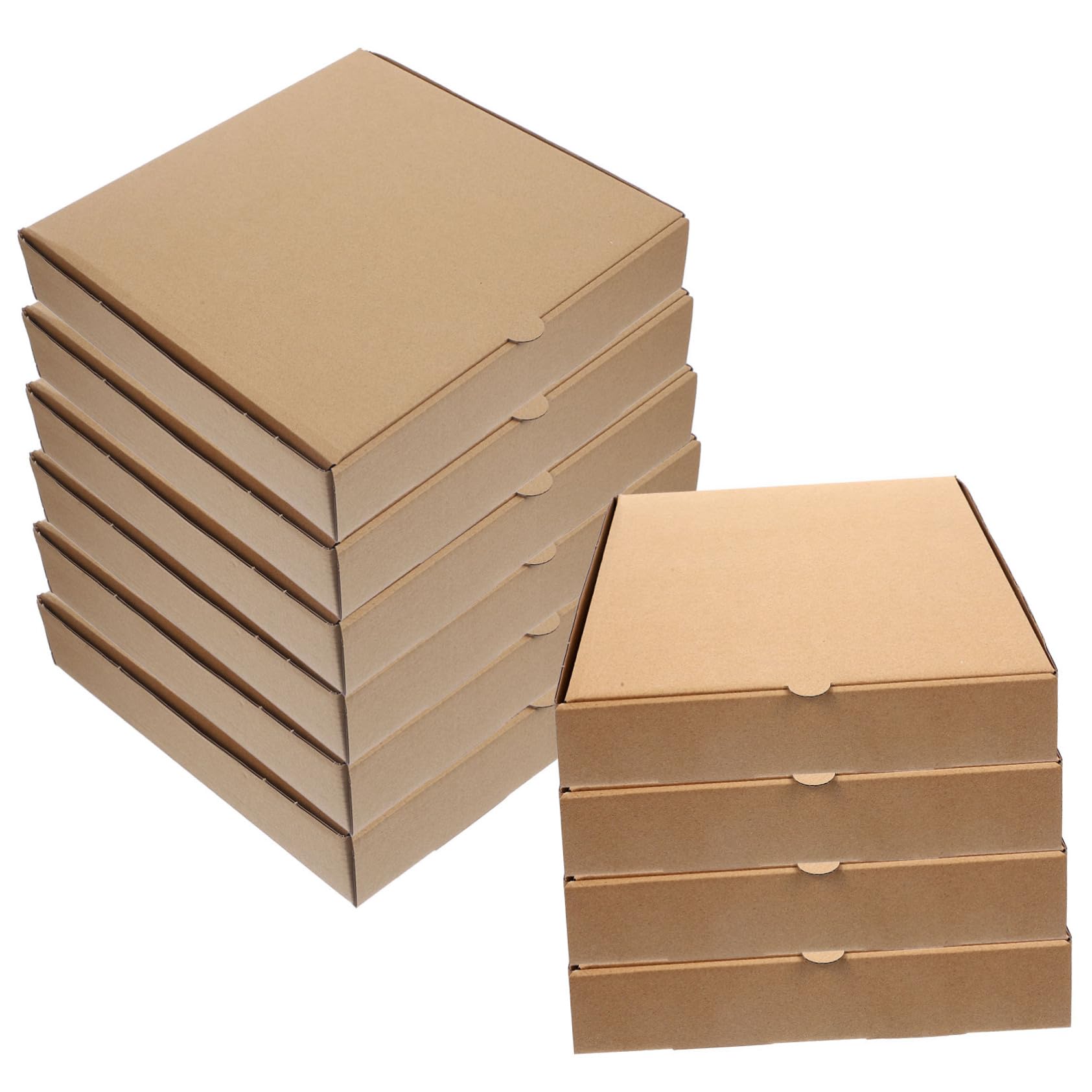 Luxshiny 10 StüCk Pizzabox Aus Verdicktem Kraftpapier Leere Pizza Schachtel FüR 8-9 Zoll Pizza Diy Geschenkverpackung Vielseitige Aufbewahrungsbox FüR Lebensmittel