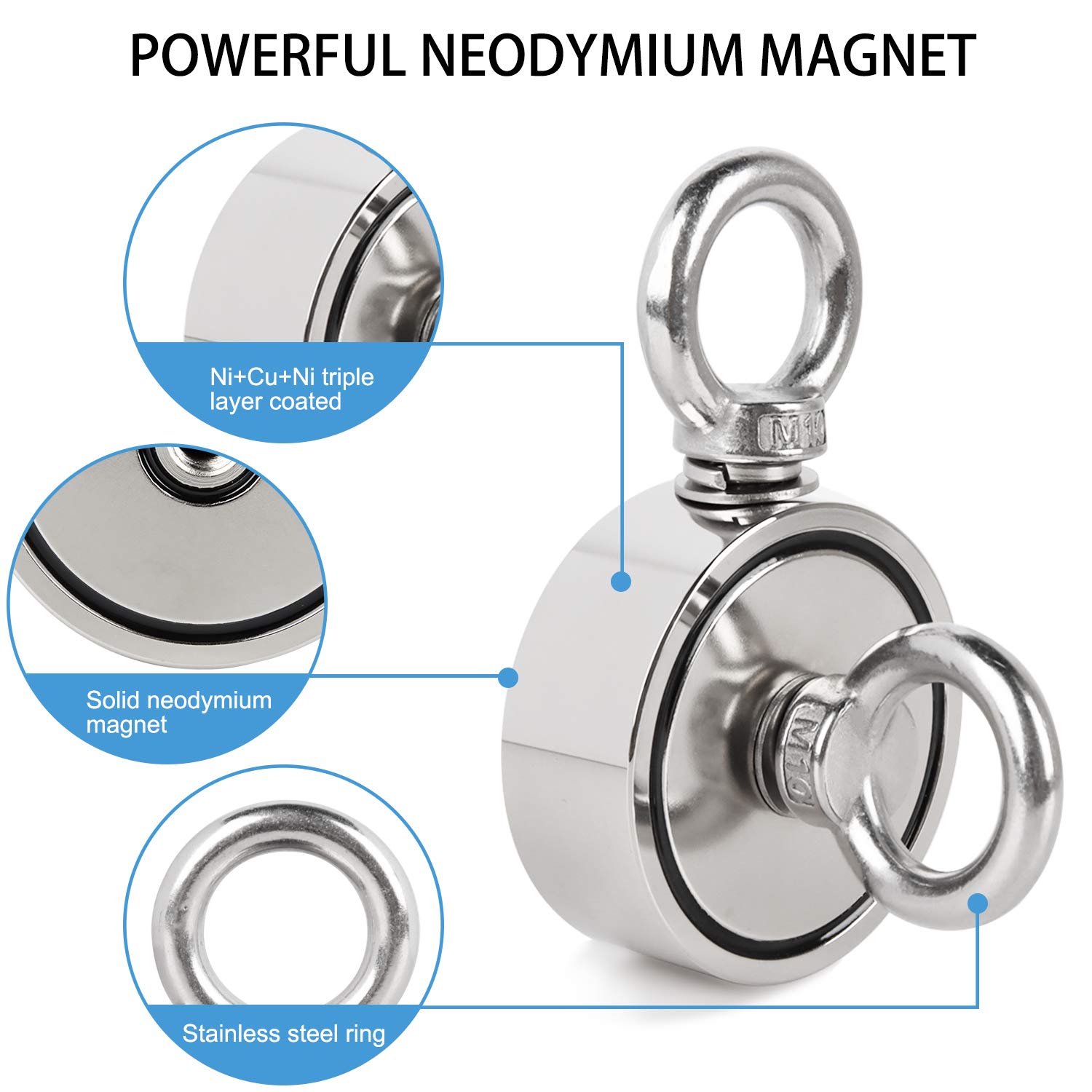 Magnete Occhiello Al Neodimio Molto Forte Con Una Forza Adesiva - Foto 4