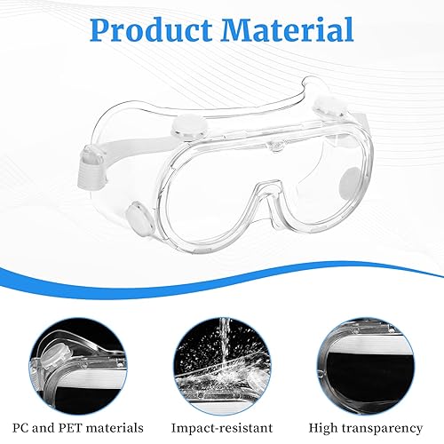 Miniatura 3 de 2 gafas de seguridad, protector facial transparente para ducha, gafas de cebolla, gafas protectoras, extensión de pestañas ajustable, protector de