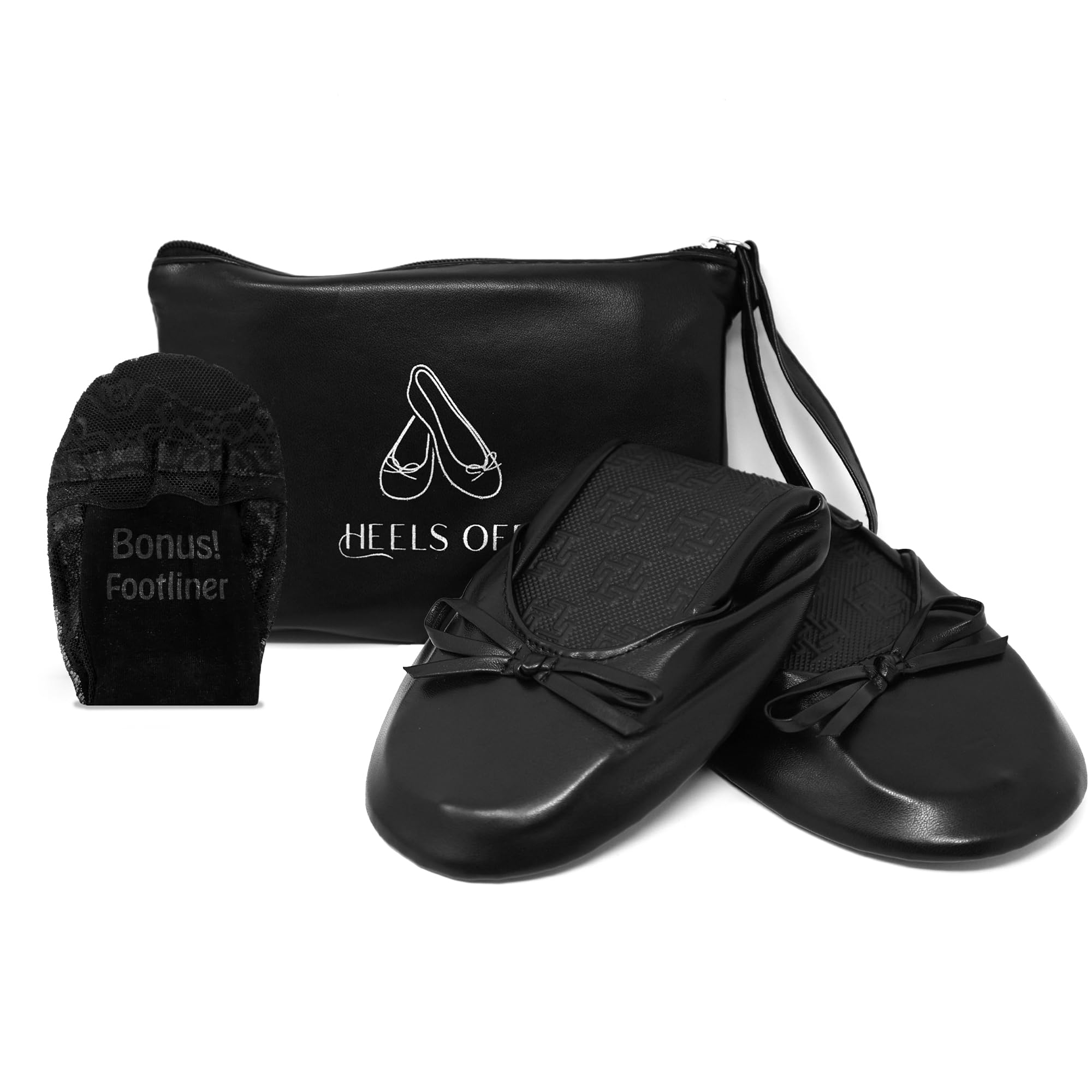 Silky Toes Women’s Foldable Ballet Flats - Portable Roll-Up Slippers for Purse, Travel, or Events - Comfortable Ballerina Shoes