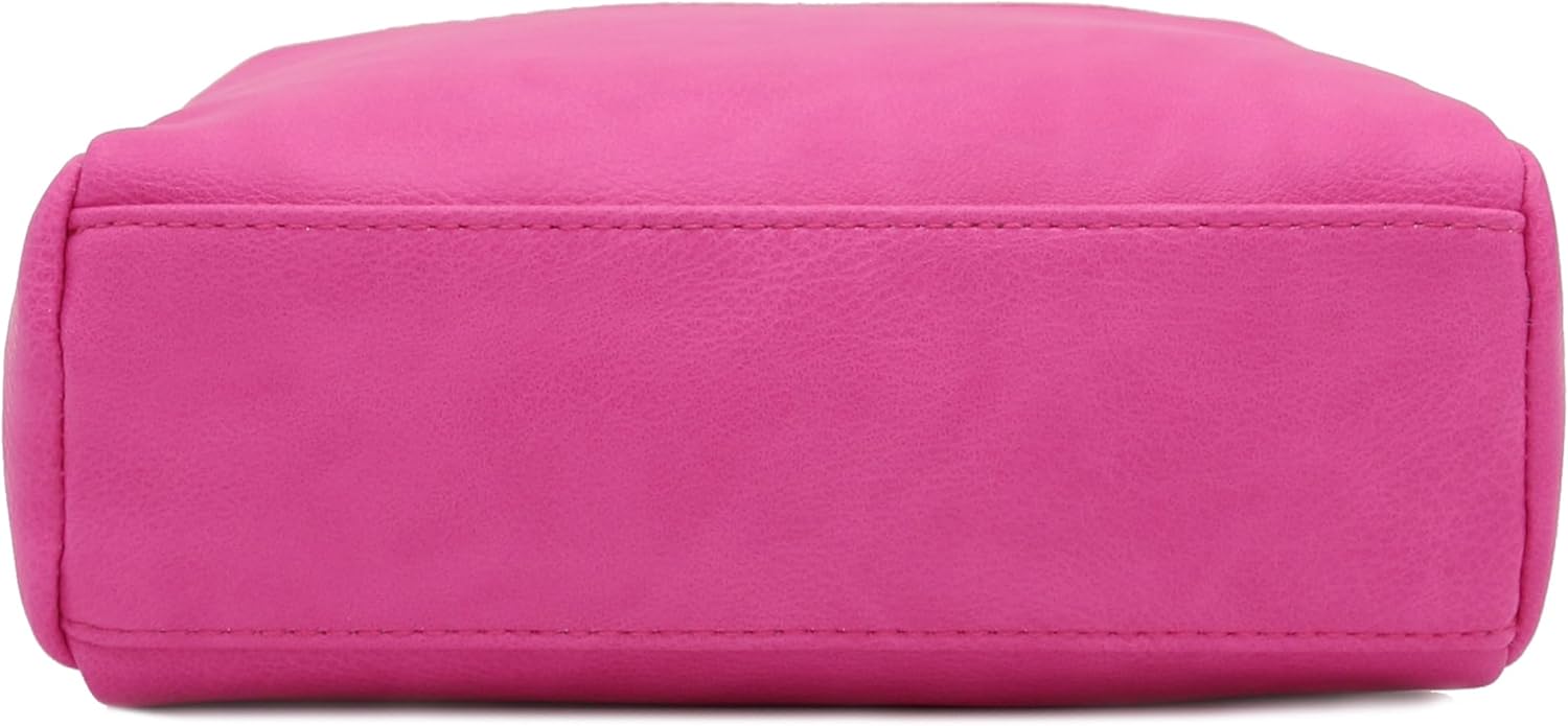 FashionPuzzle Triple Zip Small Crossbody Bag - Image 5