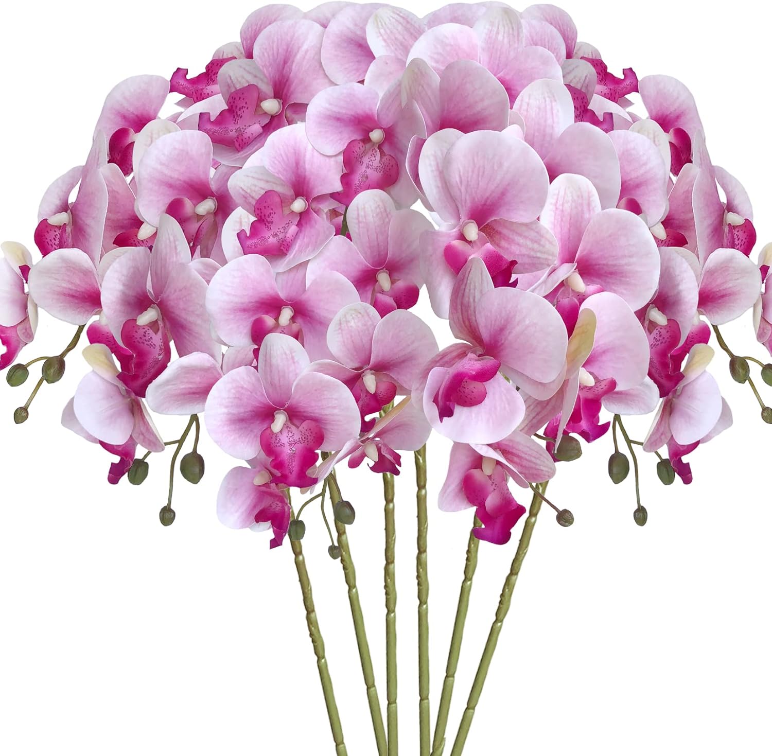 HinyoCo 6 Pcs Artificial Orchid Flowers Artificial