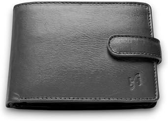 STARHIDE Slimfold Wallets for Men Soft Italian Real Leather Bifold RFID Blocking Coin Pocket Wallet with Gift Box Art-5002