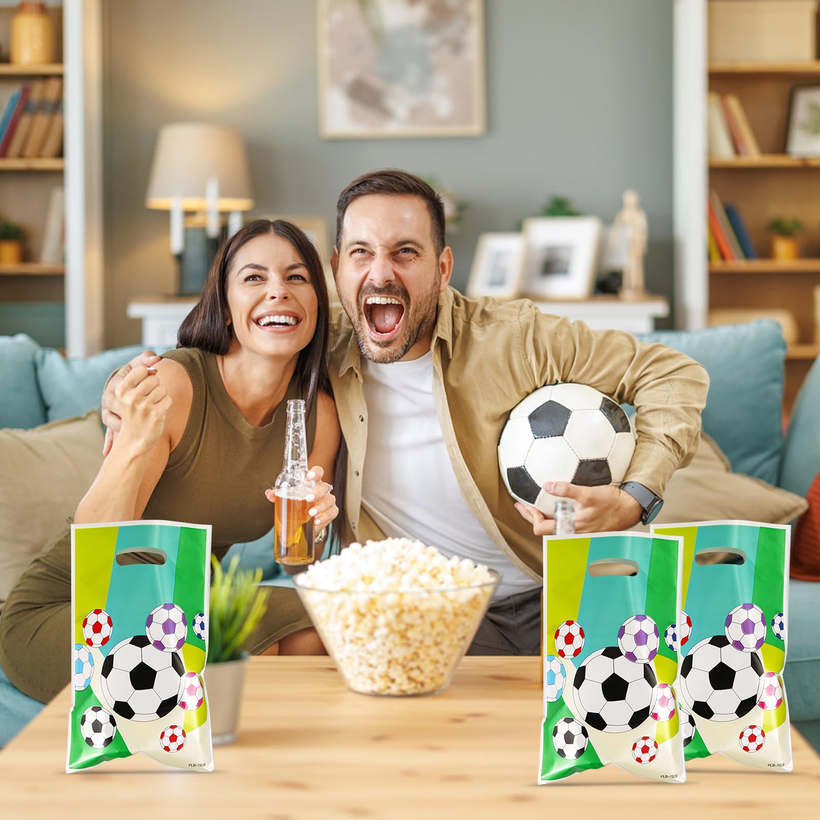 30 Fußball-Geschenktüten Mit Griff – Stabile Plastiktüten Für Snacks & Süßigkeiten Bei Team-Partys